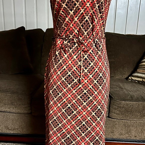 A’ Gaci • Vintage • Large • USA • Brown/Black/Red • Plaid • Sleeveless Dress - Picture 6 of 13